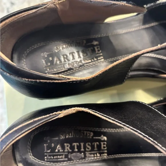 L'ATISTE Black Leather Loafers - Picture 3 of 7